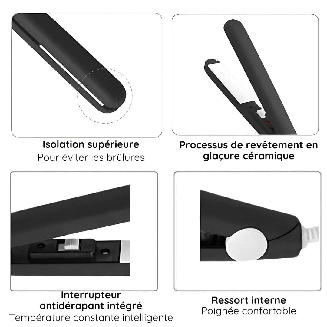 GlamCurl™ – Mini Fer à Lisser & Boucler 2-en-1