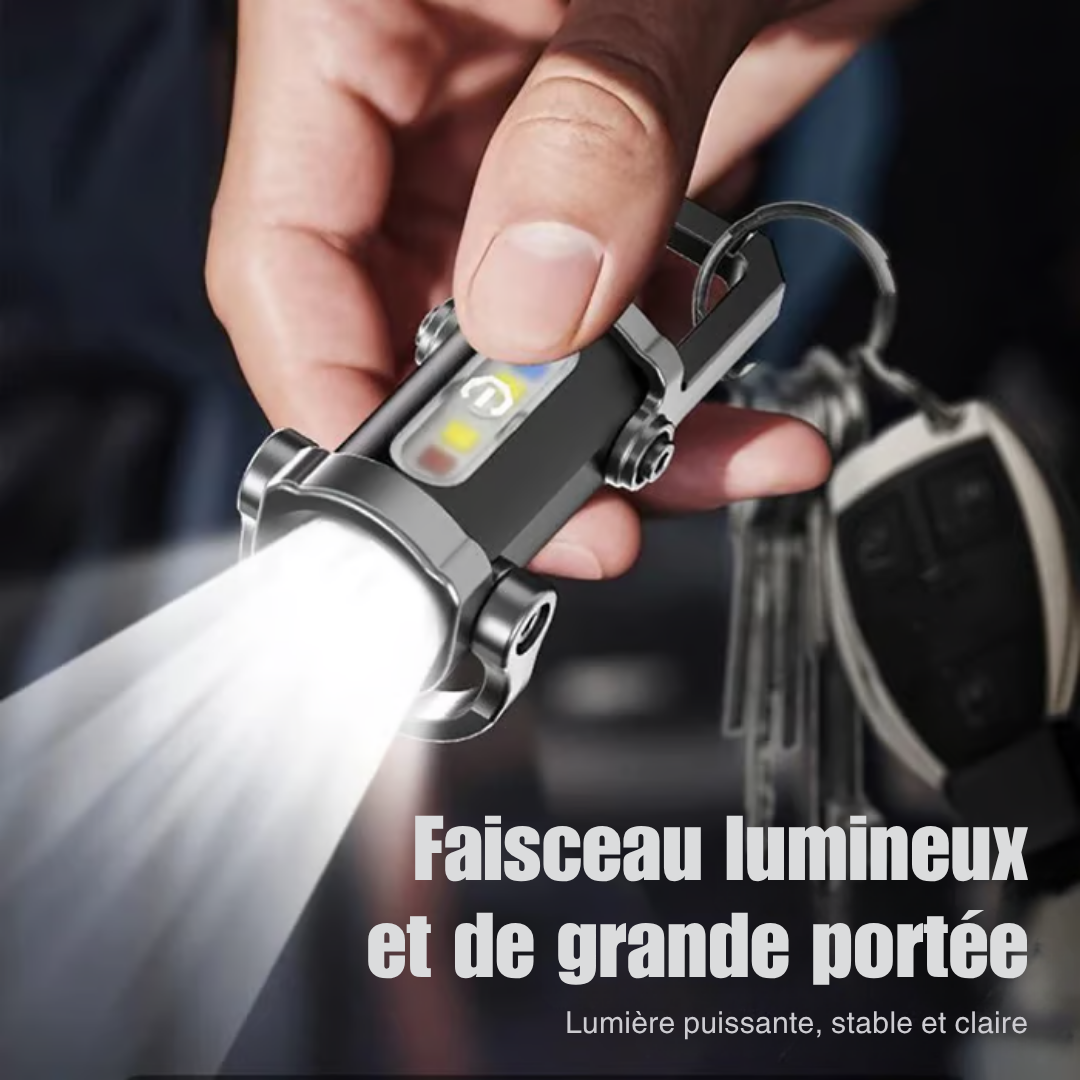 LumiClip™ – Lampe de poche rechargeable et portable porte-clés