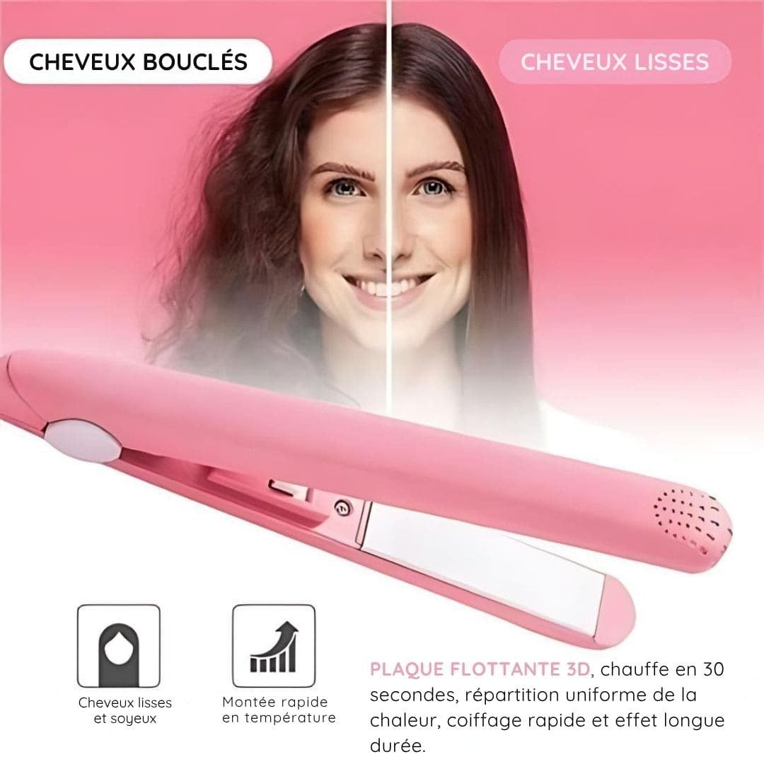 GlamCurl™ – Mini Fer à Lisser & Boucler 2-en-1