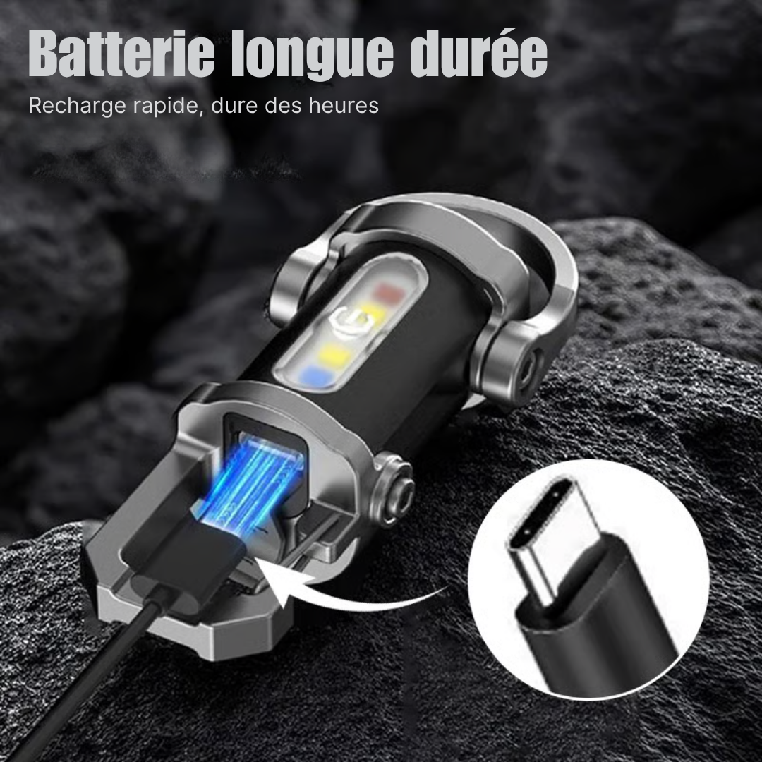 LumiClip™ – Lampe de poche rechargeable et portable porte-clés