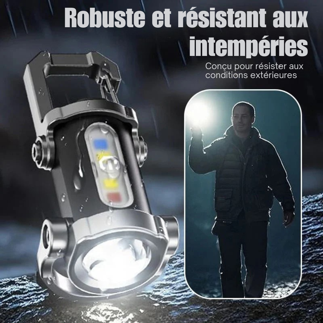 LumiClip™ – Lampe de poche rechargeable et portable porte-clés