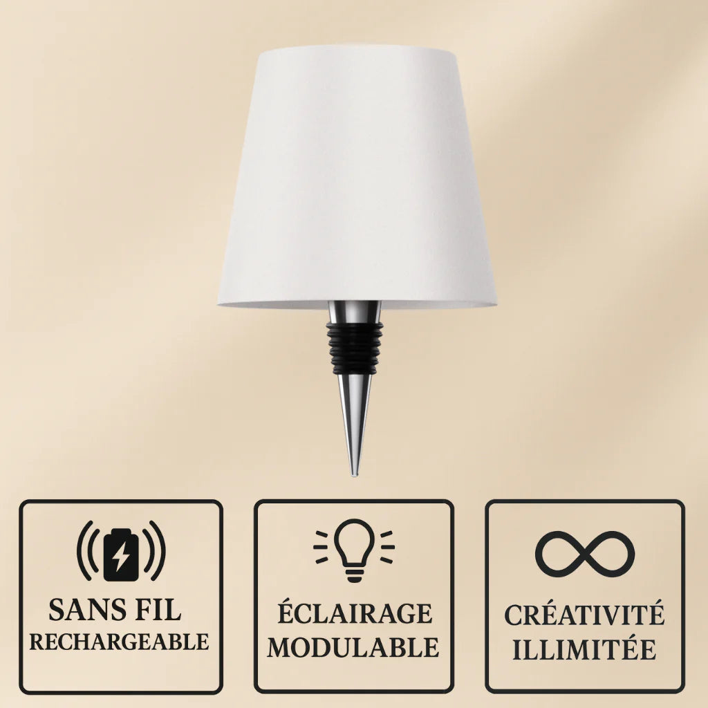 LumiVerre™ – Lampe sans fil pour bouteilles personnalisées