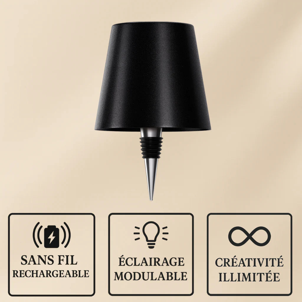 LumiVerre™ – Lampe sans fil pour bouteilles personnalisées