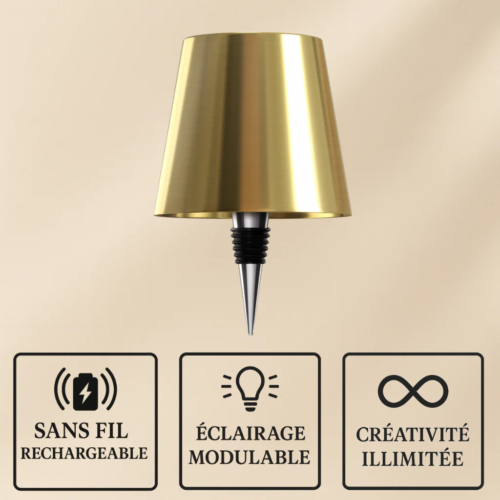 LumiVerre™ – Lampe sans fil pour bouteilles personnalisées