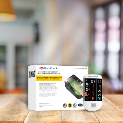 GlucoCheck™ | Obtenez une mesure glycémique fiable en 5 secondes sans piqûre