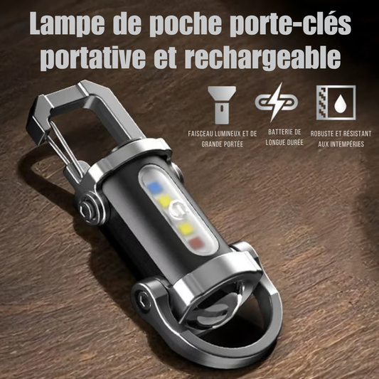 LumiClip™ – Lampe de poche rechargeable et portable porte-clés