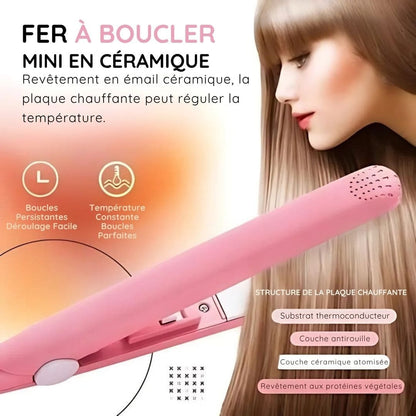 GlamCurl™ – Mini Fer à Lisser & Boucler 2-en-1