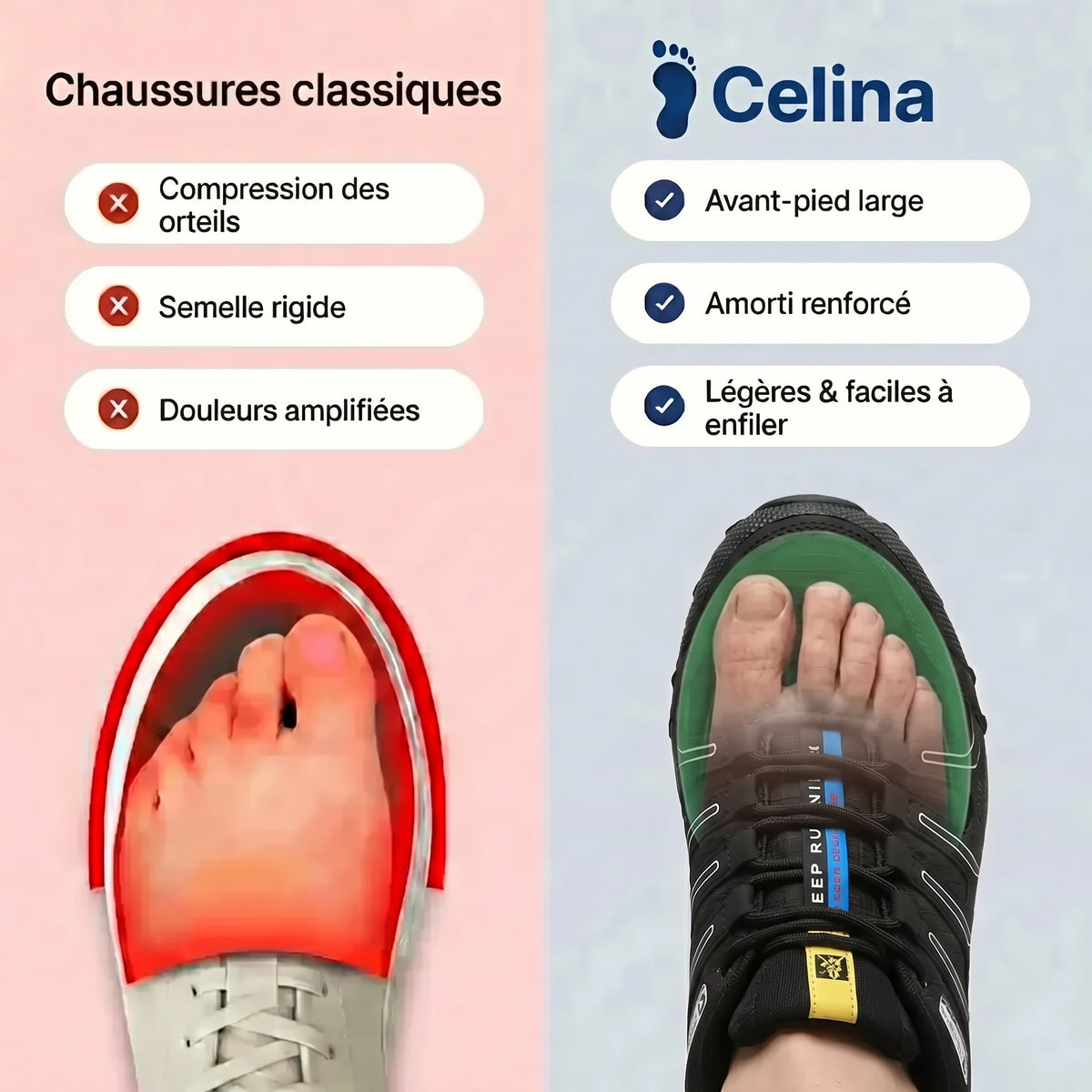 ErgoTrail™ - Chaussures de trail et randonnée à confort orthopédique