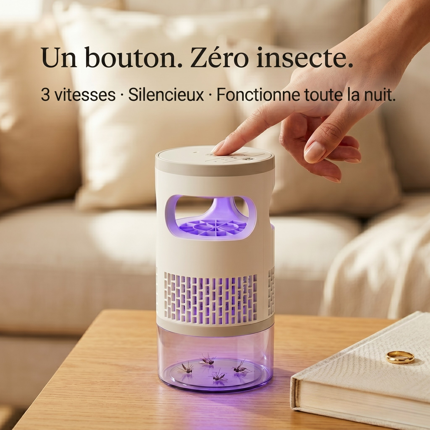MosquiSafe - Piège à Moustiques Silencieux