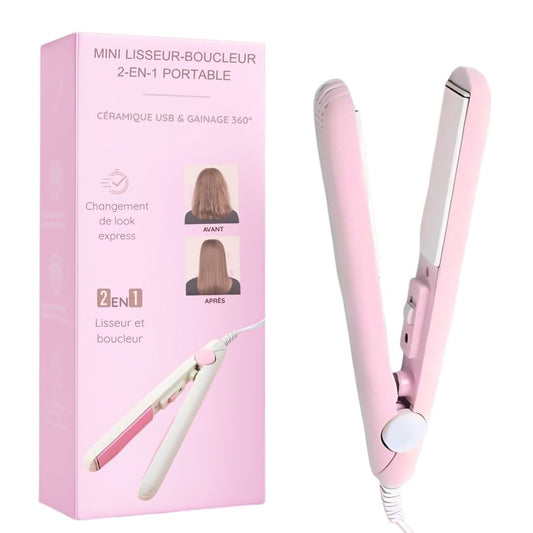 GlamCurl™ – Mini Fer à Lisser & Boucler 2-en-1