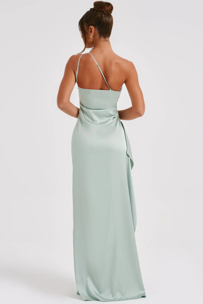 Loralei – Abendkleid mit Asymmetrischem Ausschnitt, Elegante Lange Abendmode