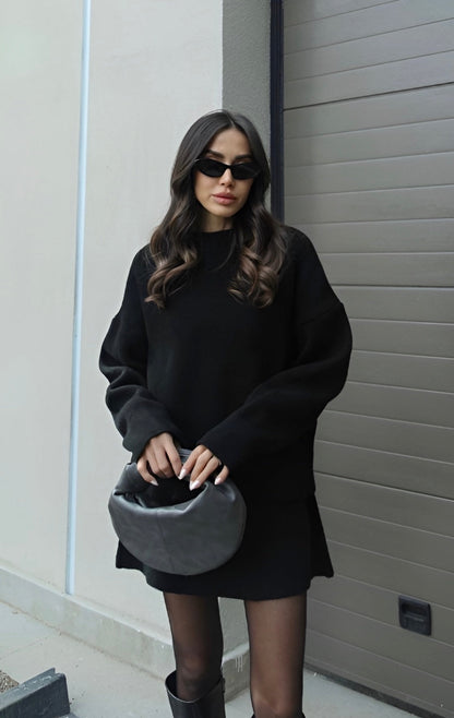 Marie Zweiteiliges Strick-Ensemble – Pullover & Rock