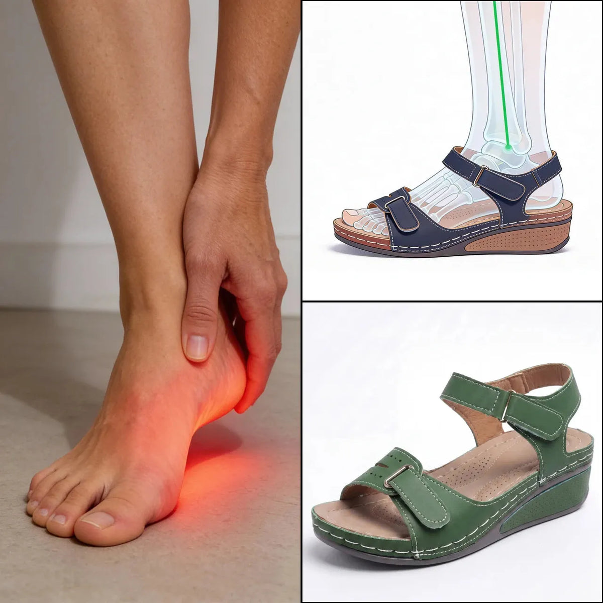 Sandales élégantes et orthopédiques tout confort pour femme