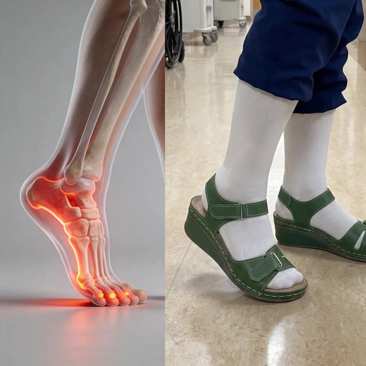Sandales élégantes et orthopédiques tout confort pour femme