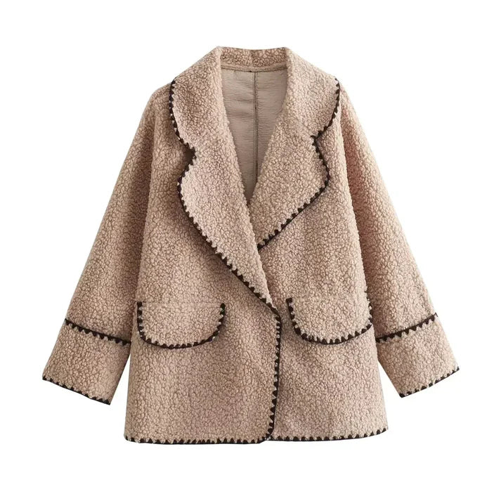 Damen-Fleecejacke | Beige – Warm und bequem