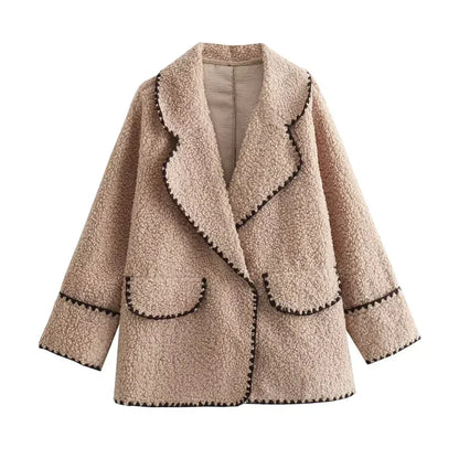 Damen-Fleecejacke | Beige – Warm und bequem