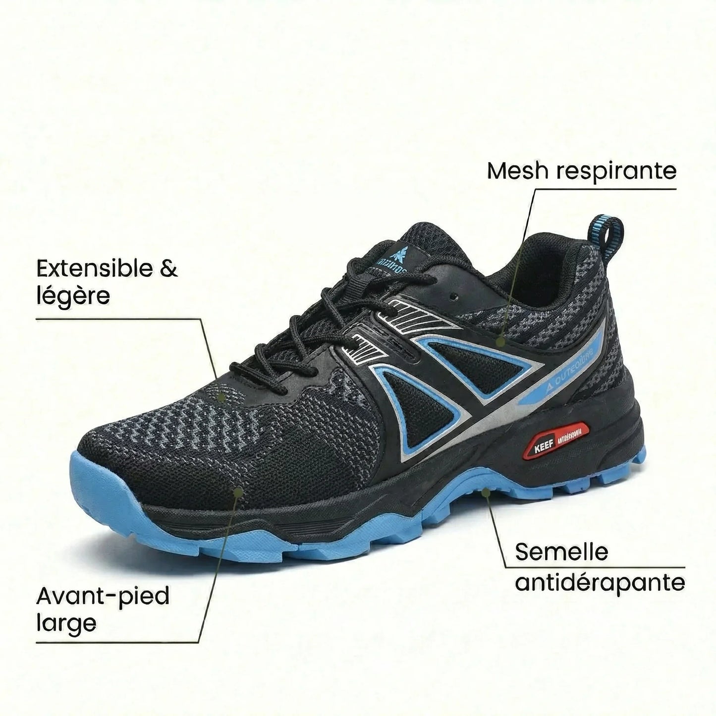 TrekPro™ - Chaussures de marche à confort orthopédique homme