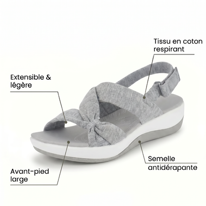 Nubéa™ - Sandales en tissu à confort orthopédique