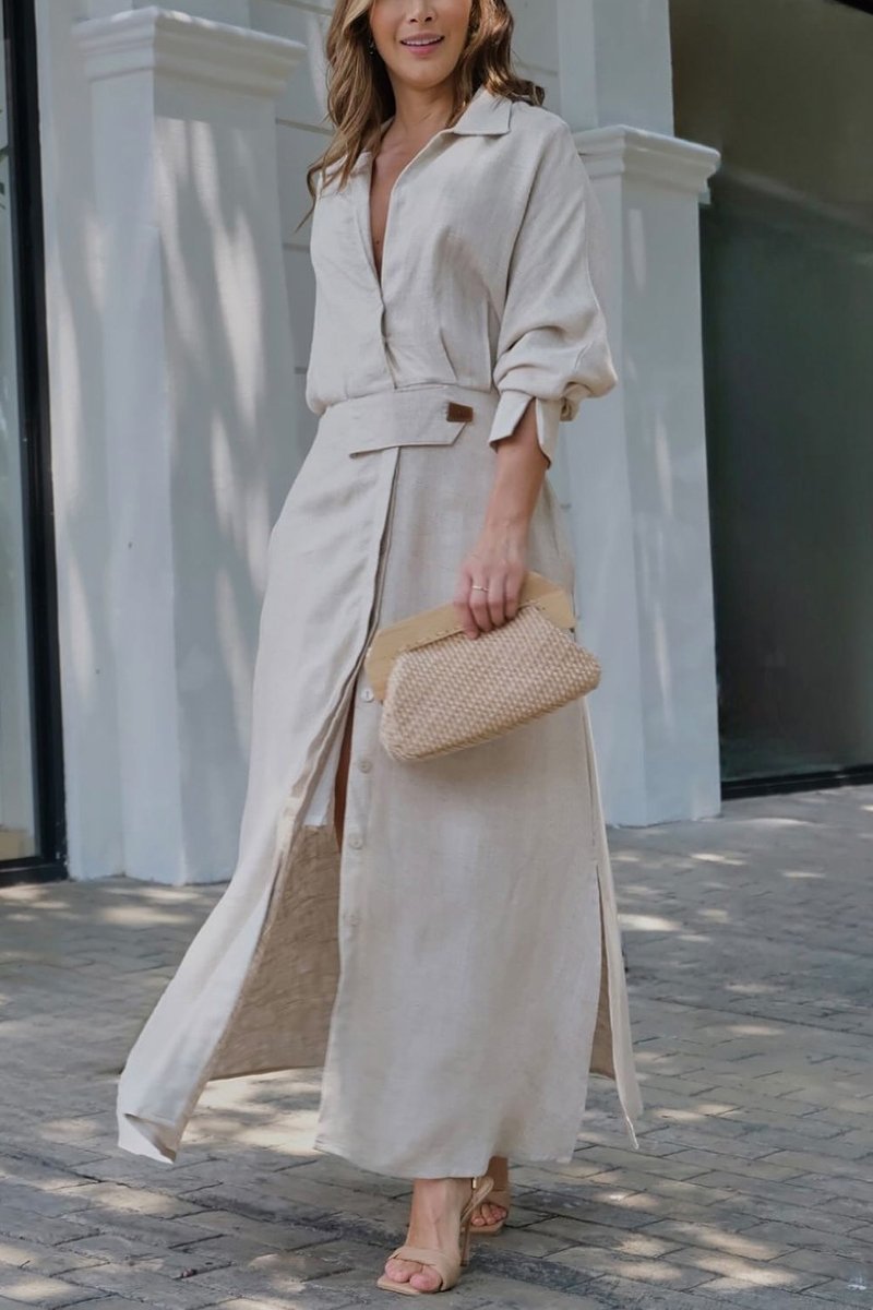Anaïs – Langes Leinenkleid für den Sommer