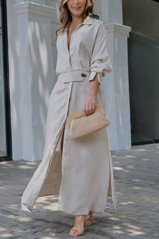 Anaïs – Langes Leinenkleid für den Sommer