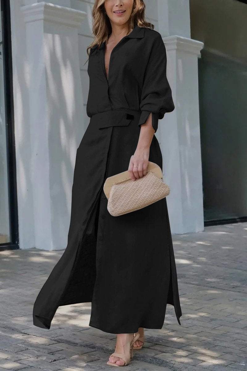 Anaïs – Langes Leinenkleid für den Sommer