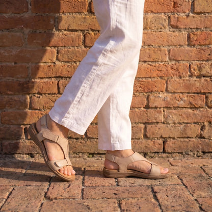 Lyria™ - Sandales ouvertes en cuir à confort orthopédique