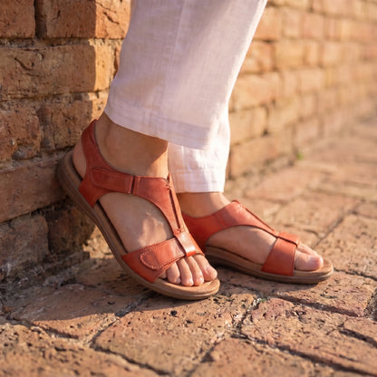 Lyria™ - Sandales ouvertes en cuir à confort orthopédique