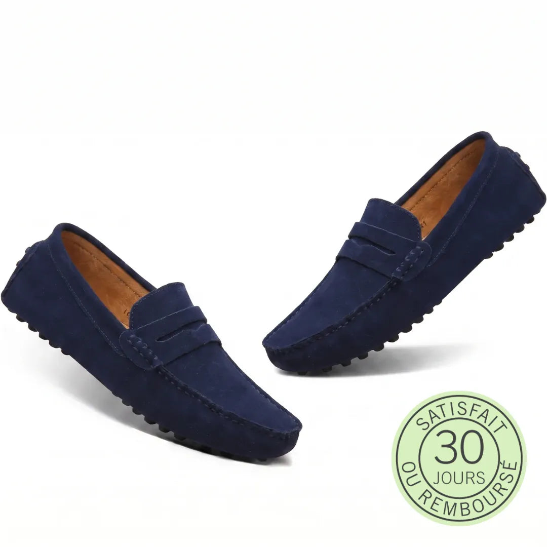 Rivéa™ - Mocassins en daim à confort orthopédique pour homme