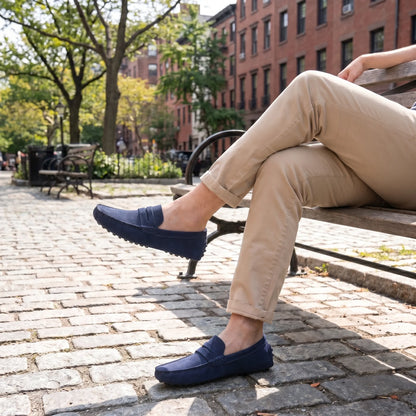 Rivéa™ - Mocassins en daim à confort orthopédique pour homme