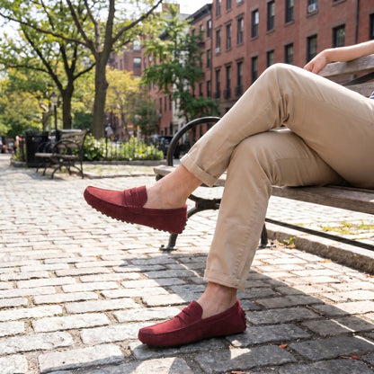 Rivéa™ - Mocassins en daim à confort orthopédique pour homme