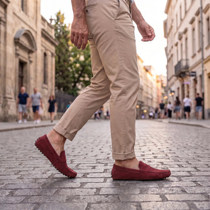 Rivéa™ - Mocassins en daim à confort orthopédique pour homme