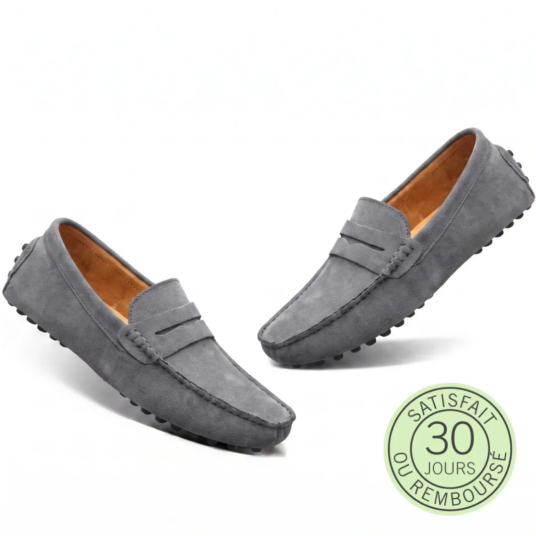 Rivéa™ - Mocassins en daim à confort orthopédique pour homme