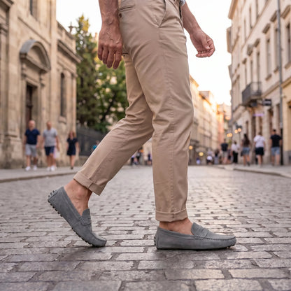 Rivéa™ - Mocassins en daim à confort orthopédique pour homme