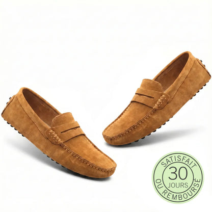 Rivéa™ - Mocassins en daim à confort orthopédique pour homme