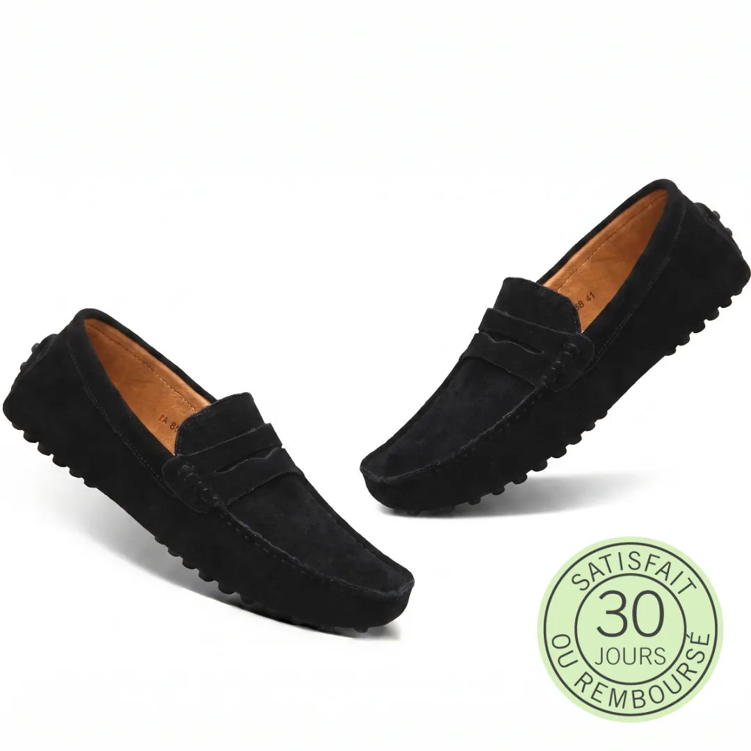 Rivéa™ - Mocassins en daim à confort orthopédique pour homme