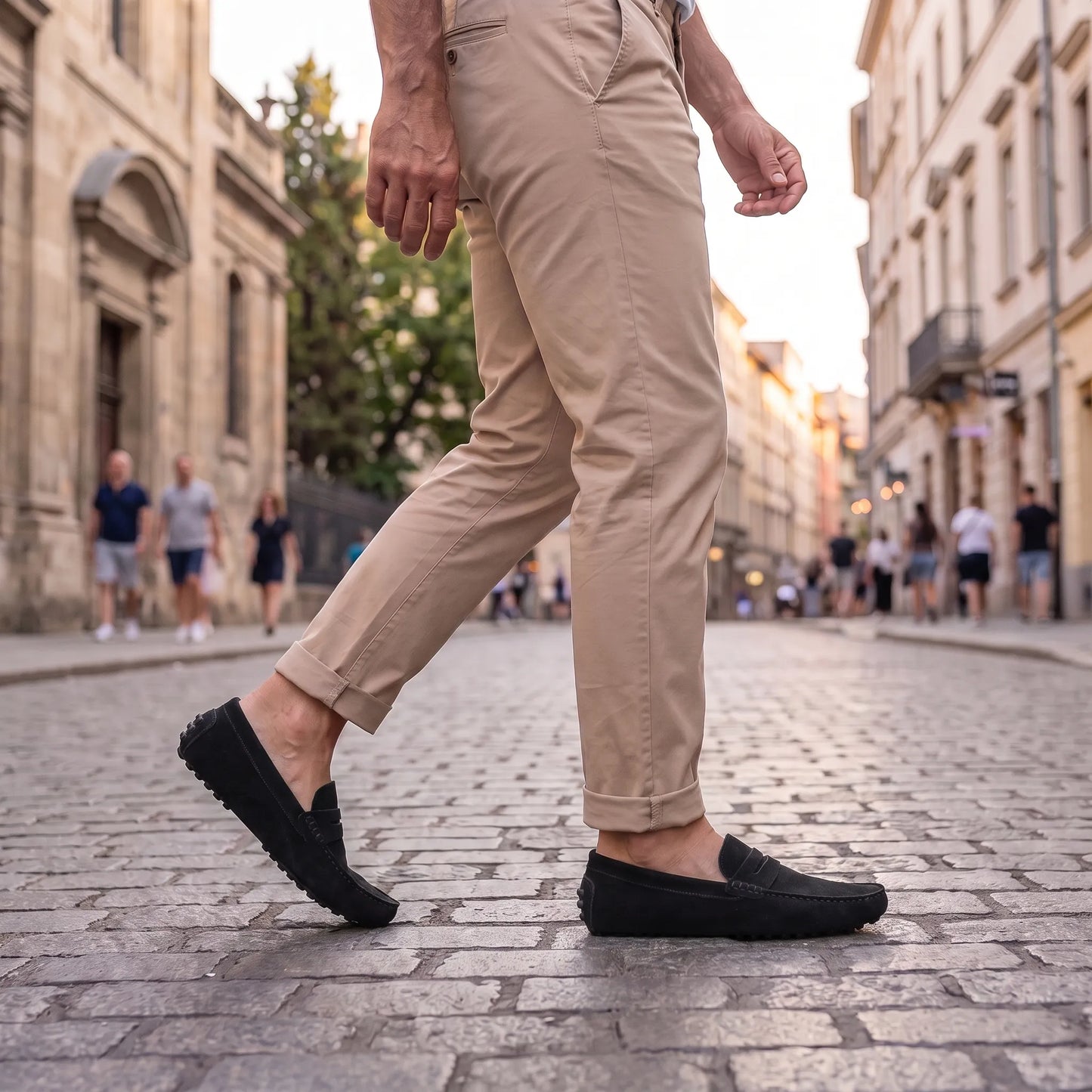 Rivéa™ - Mocassins en daim à confort orthopédique pour homme