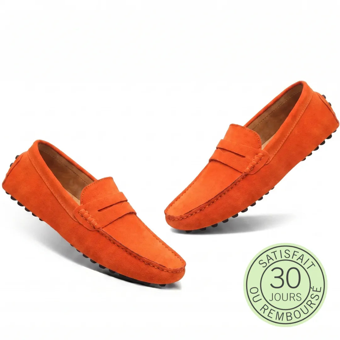 Rivéa™ - Mocassins en daim à confort orthopédique pour homme