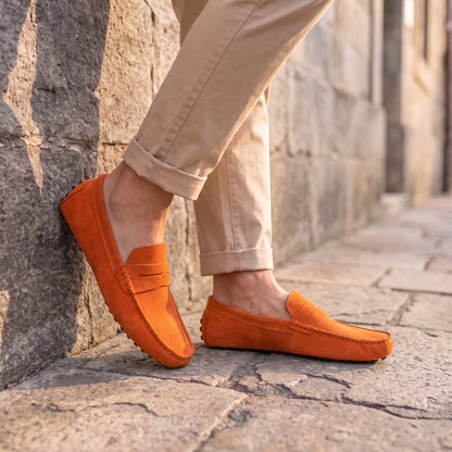 Rivéa™ - Mocassins en daim à confort orthopédique pour homme