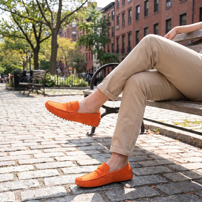 Rivéa™ - Mocassins en daim à confort orthopédique pour homme