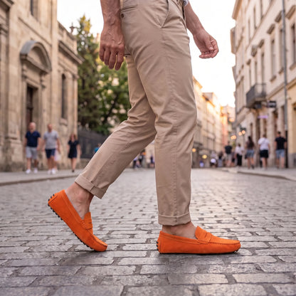 Rivéa™ - Mocassins en daim à confort orthopédique pour homme