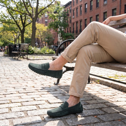 Rivéa™ - Mocassins en daim à confort orthopédique pour homme