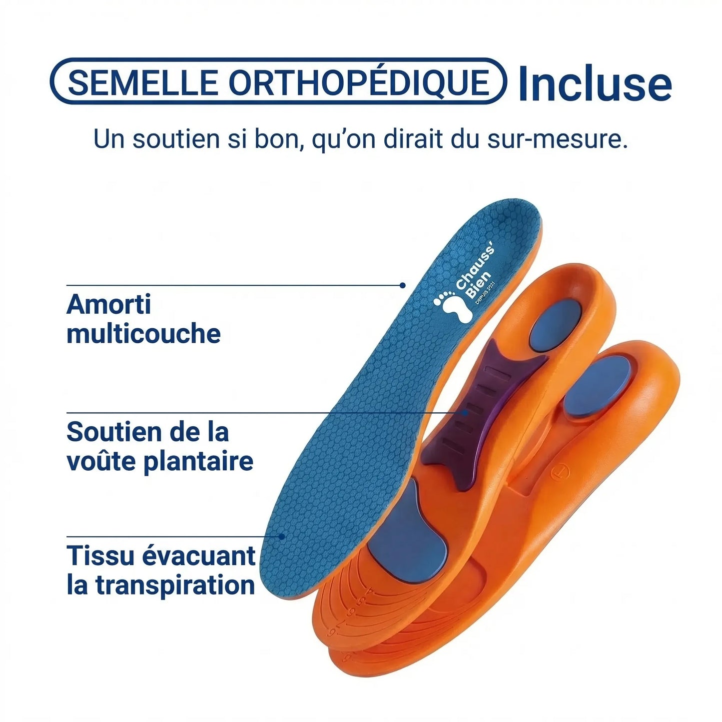 ErgoStepia™ - Baskets à confort orthopédique pour femme