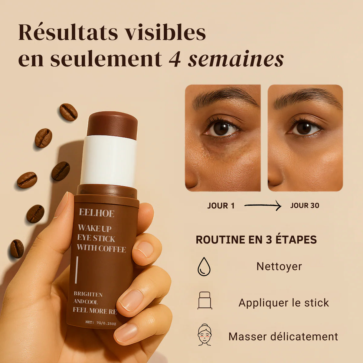 Caférise™ – Stick anti-cernes à la caféine